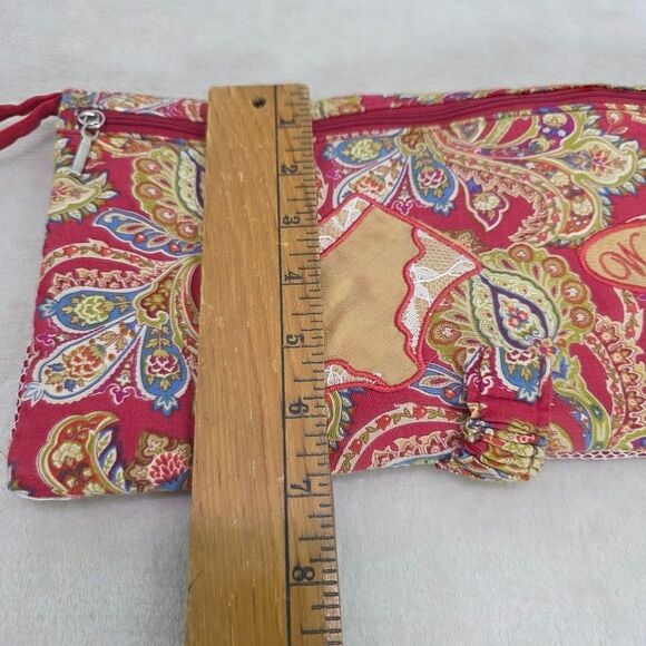 Unbranded Wear Me/Wash Me Lingerie Swim Bag Red Trim Snap Zipper Close Floral - Picture 15 of 15